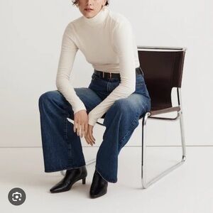 Zara Women’s Off White Sweater Pullover Turtleneck Long Sleeve Top Size M